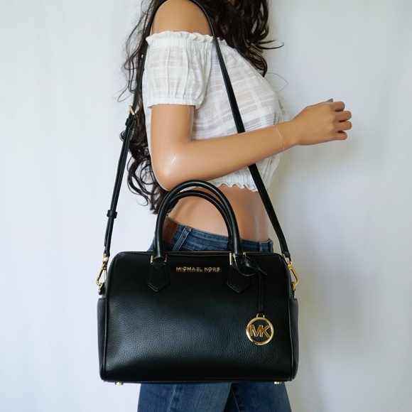 Michael Kors Bedford L Duffle Leather Satchel Bag - Picture 3 of 8